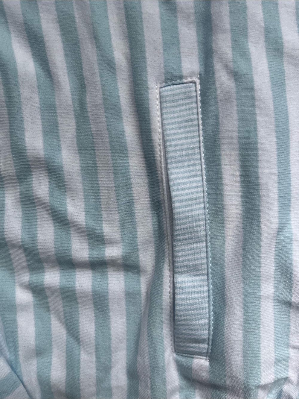 NEW Tommy Bahama Blue White Striped Cotton Blend Lightweight Quarter Zip Size XL - Picture 4 of 10